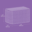 Storage Bin – Synthetic Rattan – Grey – Foldable with Lid and Handles