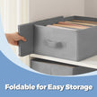 6-Compartment Foldable Drawer Organizers – Fabric – Dove Grey – Ideal for Wardrobe and Closet Storage