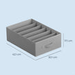 6-Compartment Foldable Drawer Organizers – Fabric – Dove Grey – Ideal for Wardrobe and Closet Storage