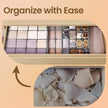 Set of 6 Drawer Organizers – Fabric – Ink Black – 120 Cells for Underwear and Accessories
