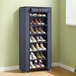 7-Tier Shoe Storage Cabinet – Non-Woven Fabric – Grey – Dustproof with Protective Cover