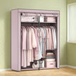 Portable Wardrobe – Non-Woven Fabric – Gray – Collapsible with Dual Clothes Rails