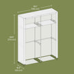 Portable Wardrobe – Non-Woven Fabric – Gray – Collapsible with Dual Clothes Rails