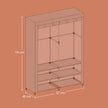 Portable Closet – Fabric – Black – Spacious with 2 Hanging Rails and Shelves