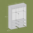 Portable Closet – Fabric – Black – Spacious with 2 Hanging Rails and Shelves