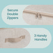 Set of 6 Foldable Storage Boxes – Non-Woven Fabric – Rustic Brown – With Lids and Handles