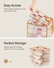 Christmas Ornament Storage Box – Plastic – Semi-Transparent – Modular Dividers, 128 Bauble Capacity