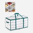 Christmas Ornament Storage Box – Fabric – Semi-Transparent – 128-Place with Modular Dividers