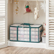 Christmas Ornament Storage Box – Fabric – Semi-Transparent – 128-Place with Modular Dividers