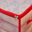 Large Storage Box – Fabric – Red – Modular Dividers for Christmas Baubles