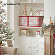 Christmas Ornament Storage Box – Plastic – Cherry Red – 128 Compartment Capacity with Modular Dividers