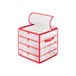 Christmas Ornament Storage Box – Plastic – Semi-Transparent – Modular Dividers, 128 Bauble Capacity