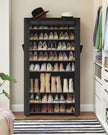 10-Tier Shoe Rack – Fabric – Black – Dustproof Cover, Holds up to 40 Pairs