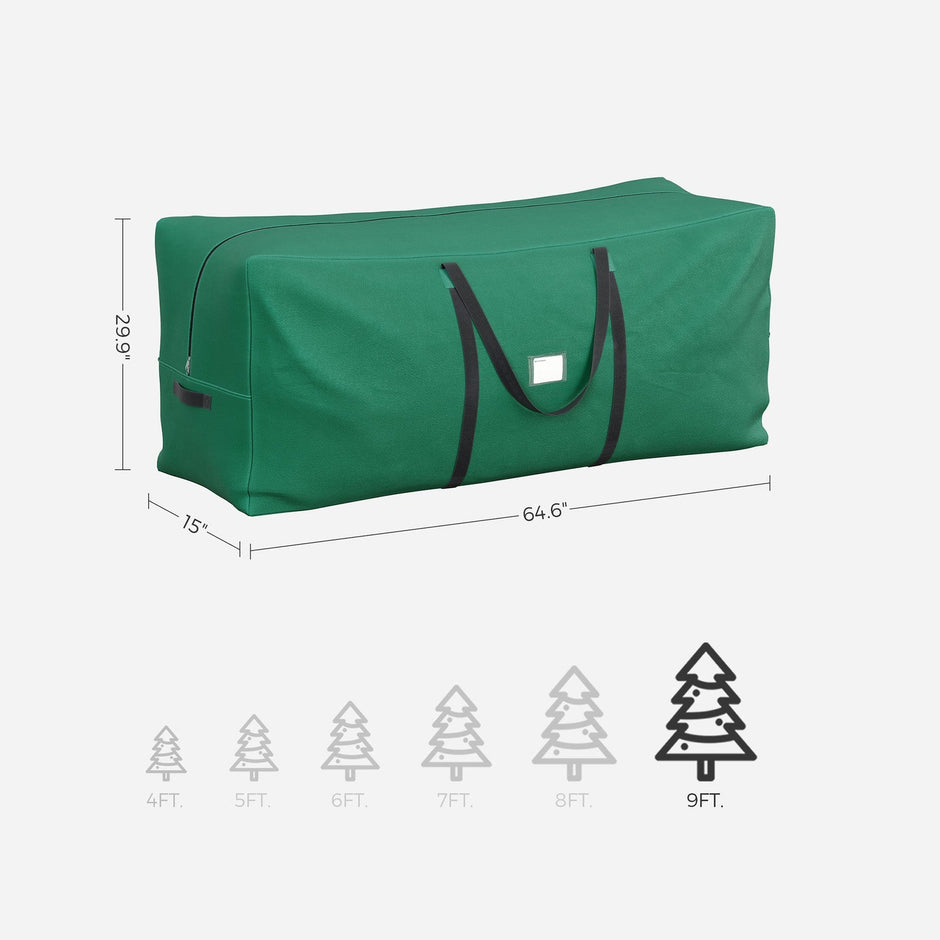 Christmas Tree Storage Bag – 600D Oxford Fabric – Green – Lightweight, Waterproof, Wear-Resistant