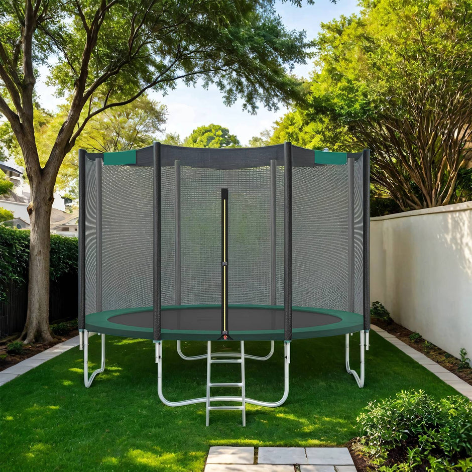 Trampoline Safety Pad – Heavy-Duty – Green – 10 ft Replacement Spring Cover with Edge Protection