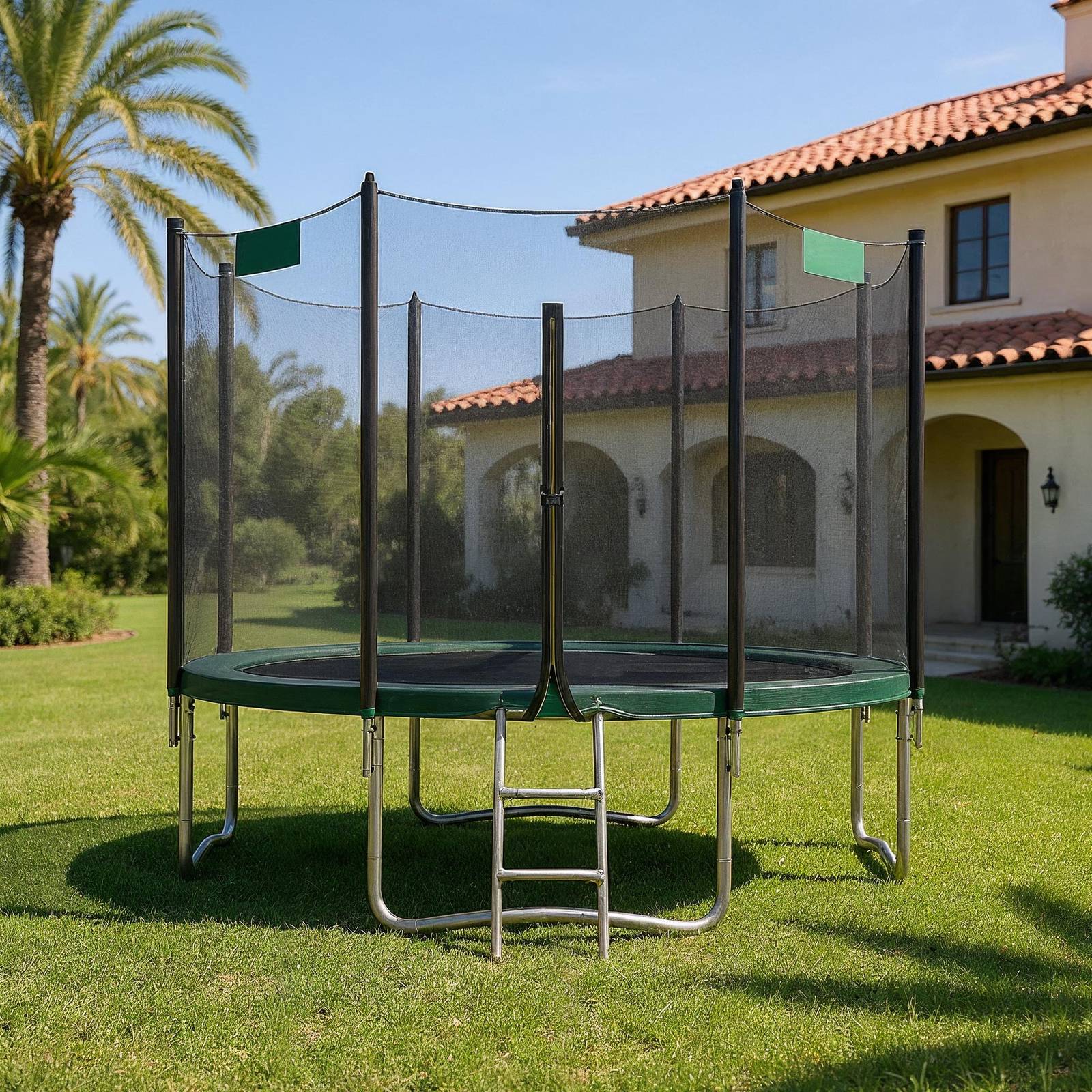Kids Trampoline – Steel – Blue – 6 ft with Enclosure Net and Safety Pad