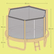Kids Trampoline – Steel – Blue – 6 ft with Enclosure Net and Safety Pad