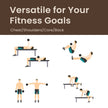 Dumbbells Set – Plastic-Coated – Ink Black – Adjustable 2 x 10 kg with Extra Barbell Bar