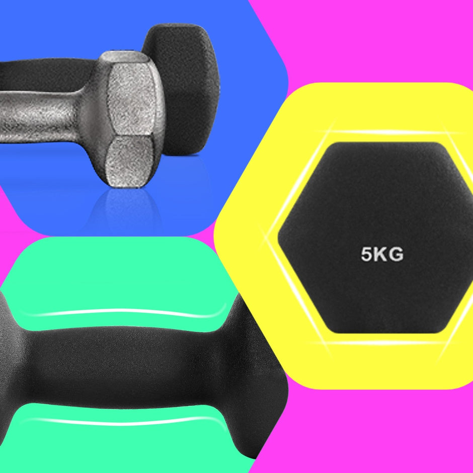 Set of 2 Dumbbells – Neoprene – Black – Waterproof and Non-Slip