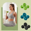 Dumbbell Set – Neoprene – Lime, Teal, Light Grey – Non-Slip Hex Design, Includes Stand, 2 x 1 kg, 2 x 2 kg, 2 x 3 kg