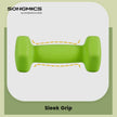 Dumbbell Set – Neoprene – Lime, Teal, Light Grey – Non-Slip Hex Design, Includes Stand, 2 x 1 kg, 2 x 2 kg, 2 x 3 kg