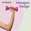 Neoprene Dumbbells Set – Neoprene – Pink – Lightweight 0.5 kg, Set of 2