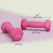 Neoprene Dumbbells Set – Neoprene – Pink – Lightweight 0.5 kg, Set of 2