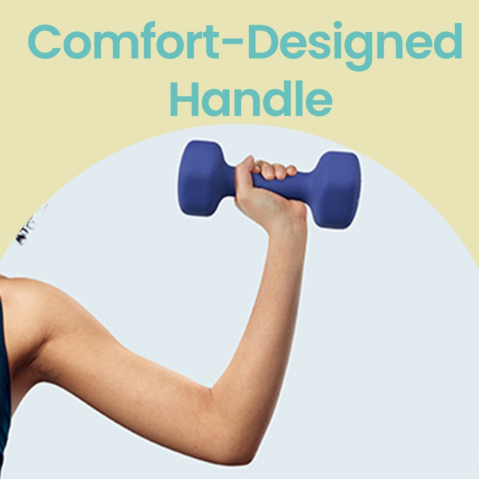 Set of 2 Neoprene Dumbbells – Vinyl Coating – Harbor Blue – Non-Slip Matte Finish, 2 x 2.5 kg