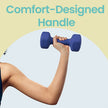 Set of 2 Neoprene Dumbbells – Vinyl Coating – Harbor Blue – Non-Slip Matte Finish, 2 x 2.5 kg