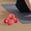 Set of 2 Dumbbells – Neoprene – Red – 3 kg Each with Dumbbell Bars