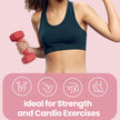 Set of 2 Dumbbells – Neoprene – Red – 3 kg Each with Dumbbell Bars