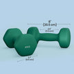 Set of 2 Neoprene Dumbbells – Neoprene – Green – Waterproof and Non-Slip