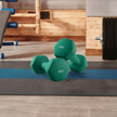 Set of 2 Neoprene Dumbbells – Neoprene – Green – Waterproof and Non-Slip