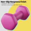 Set of 2 Hexagonal Dumbbells – Neoprene – Green – 2 kg Each for Home Workout