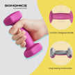 Set of 2 Hexagonal Dumbbells – Neoprene – Green – 2 kg Each for Home Workout