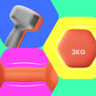 Set of 2 Hexagonal Neoprene Dumbbells – Green – 2 x 2 kg – Ideal for Home Workout and Fitness