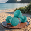 Set of 2 Hexagonal Neoprene Dumbbells – Green – 2 x 2 kg – Ideal for Home Workout and Fitness