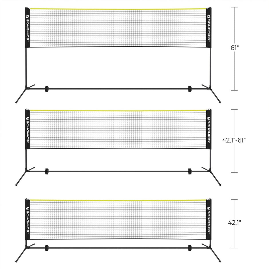 Portable Badminton Net – Adjustable Height – 4m – Foldable with Stand