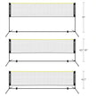 Portable Badminton Net – Adjustable Height – 4m – Foldable with Stand