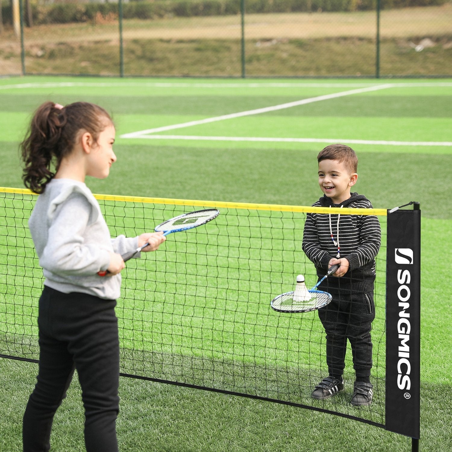 Portable Badminton Net – Adjustable Height – 4m – Foldable with Stand