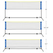 Portable Badminton Net – Adjustable Height – 4m – Foldable with Stand