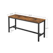 Indoor Benches – Metal – Rustic Brown – Set of 2, Industrial Style