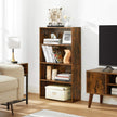4-Tier Bookshelf – Engineered Wood – Rustic Brown – Adjustable Shelves and Open Compartments