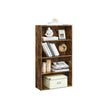 4-Tier Bookshelf – Engineered Wood – Rustic Brown – Adjustable Shelves and Open Compartments