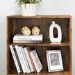 5-Tier Bookcase – Wood – Rustic Brown – Adjustable Storage Shelves