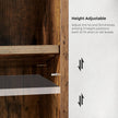 6-Tier Bookcase – Engineered Wood – Rustic Brown – Adjustable Storage Shelves