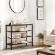 Shoe Rack – Steel – Rustic Brown and Black – 4-Tier with Mesh Shelves, Holds 9 Pairs