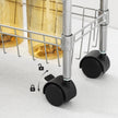 4-Tier Slim Storage Cart – Metal – Silver – Rolling Design for Small Spaces