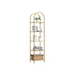 5-Tier Arched Shelf – Tempered Glass & Steel – Metallic Gold – Multi-Room Versatility
