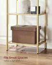5-Tier Arched Shelf – Tempered Glass & Steel – Metallic Gold – Multi-Room Versatility